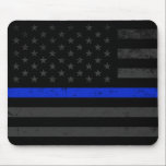 Dunkelheit beunruhigte Polizei-Art-amerikanische Mousepad<br><div class="desc">Eine einzigartige Dunkelheit beunruhigte Polizeiflagge.</div>