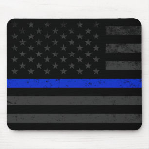 Dunkelheit beunruhigte Polizei-Art-amerikanische Mousepad