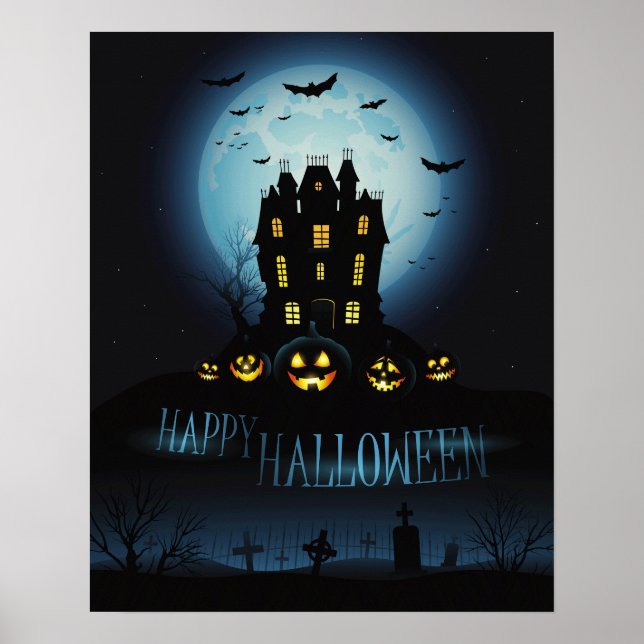 Dunkelheit-Elegant-Halloween-Poster Poster (Vorne)