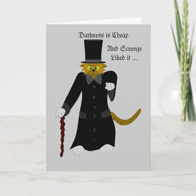 Dunkelheit ist billig, ... feiertagskarte (Vorderseite)