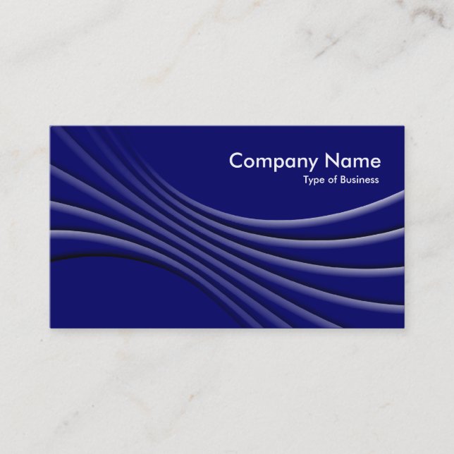 Dunkelheit kurvt dunkelblaues 3d - visitenkarte (Vorderseite)