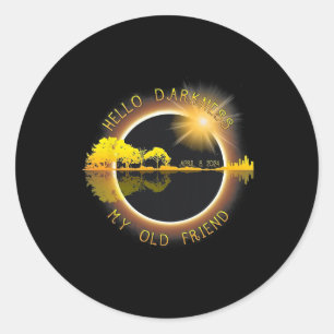 Dunkelheit mein alter Freund Eclipse Runder Aufkleber