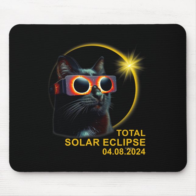 Dunkelheit mein Freund Solar Eclipse April 8 2024  Mousepad (Vorne)