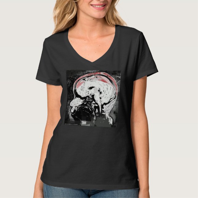 Dunkelheit scannt V - Hals T-Shirt (Vorderseite)