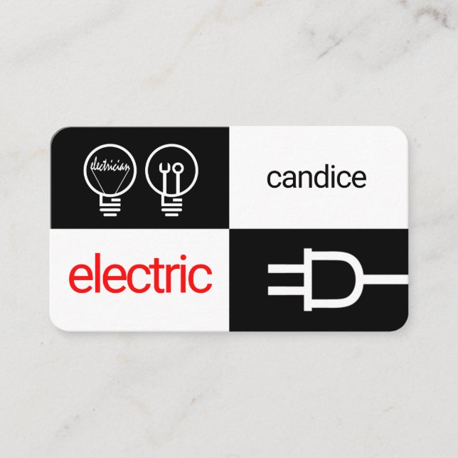 Dunkelheit und Licht Elektrische Quadrate Visitenkarte (Vorderseite)