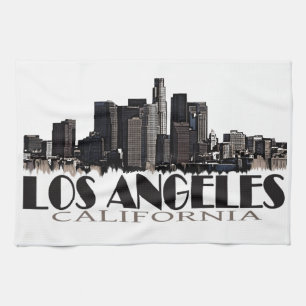Dunkelheits-Skyline Los Angeless Kalifornien Handtuch