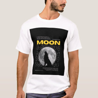 Dunkelmond-T - Shirt in Schwarz und Gelb
