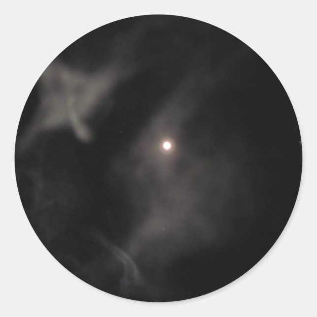 Dunkelnächtlicher Himmelsaufkleber Runder Aufkleber (Vorderseite)