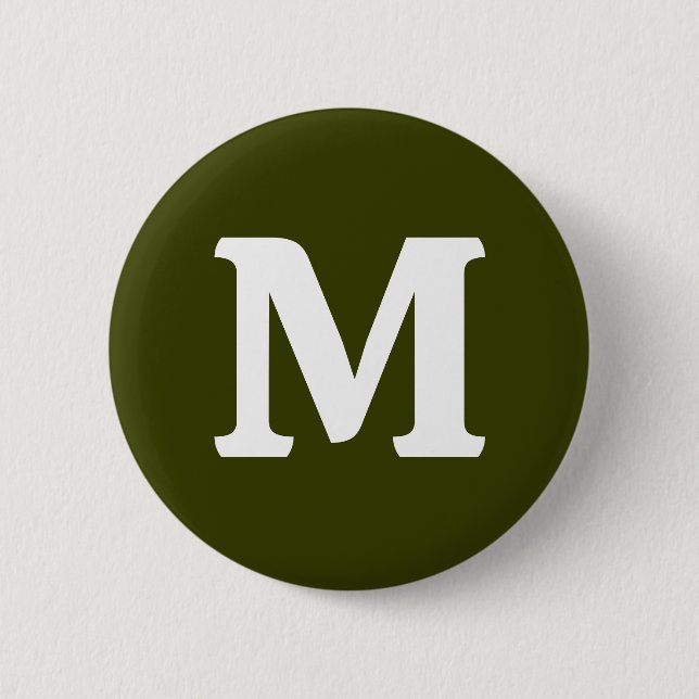 Dunkelolivengrün, solide Farbe Button (Vorderseite)