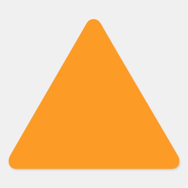 dunkelorange dreieckiger aufkleber (Vorderseite)