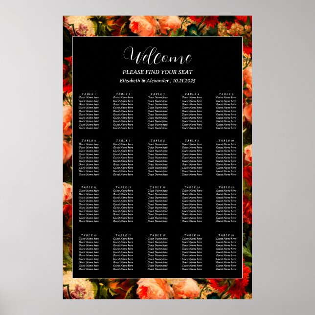 Dunkelromantisch-launische hübsche Hochzeitssattel Poster (Vorne)