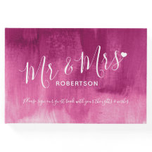 Dunkelrosa abstraktes personalisiertes HochzeitsGä