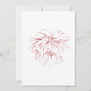 Dunkelrosa Blütenpeony Einladung