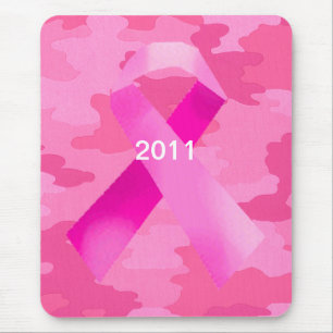 Dunkelrosa Camouflage Pink Ribbon Date Mouse Pad Mousepad