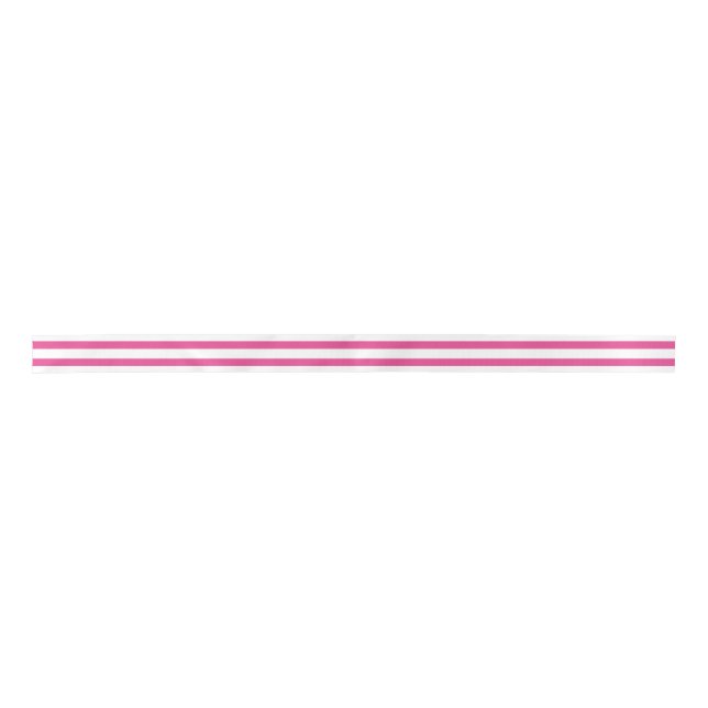 Dunkelrosa Doppelstreifen Satinband (Vorderseite)