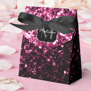 Dunkelrosa falscher glänzender Glitter Funkeln Mon Geschenkschachtel