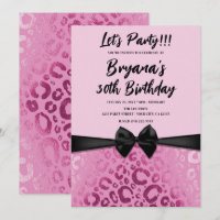 Dunkelrosa Glam Leopard Print Sweet 16