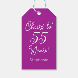 Dunkelrosa Heißt auf 55 Jahre 55. Geburtstag Geschenkanhänger