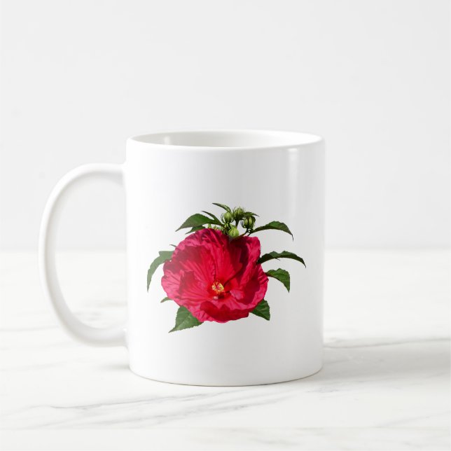 Dunkelrosa Hibiskus Kaffeetasse (Links)