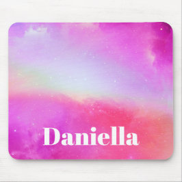 Dunkelrosa Holografischer Himmel mit Individuelle  Mousepad