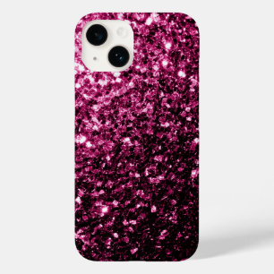 Dunkelrosa Imitate glänzen Glitzer Glitzern Case-Mate iPhone Hülle