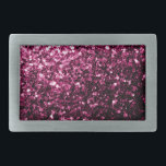 Dunkelrosa Imitate glänzen Glitzer Glitzern Rechteckige Gürtelschnalle<br><div class="desc">Schöne mädchenhafte pinkfarbene glänzende Glitzer Glitzern. Foto von rosa Glitzern nicht wirklich Glitzer!</div>