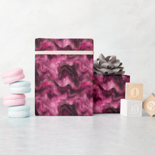 Dunkelrosa und Goldmarmor Geschenkpapier