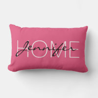 Dunkelrosa Zuhause-Monogramm