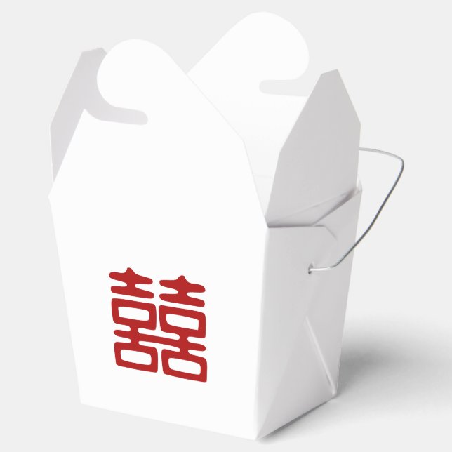 Dunkelrot Doppelfröhlichkeit - elegant Geschenkschachtel (Geöffnet)