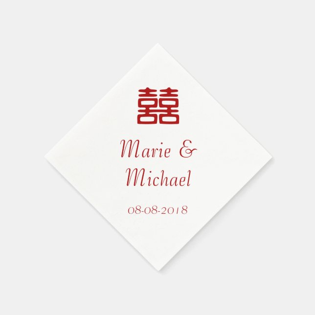 Dunkelrot Doppelfröhlichkeit - elegant Serviette (Ecke)