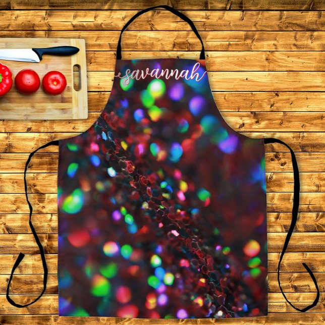 Dunkelrot-funkelnde Schürze (Von Creator hochgeladen)