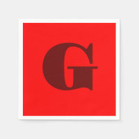 Dunkelrot Modernes Letter Monogram | Rot