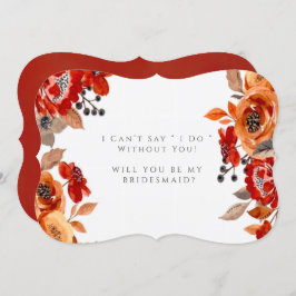 Dunkelrot-orangefarbene Blüte wird meine Bridesmai Einladung