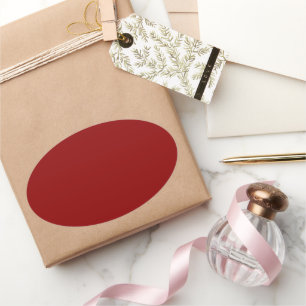 Dunkelrot Ovaler Aufkleber