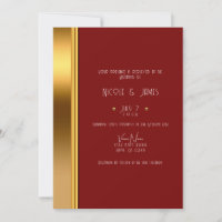 Dunkelrot und Gold Elegante Königliche Glamour-Hoc