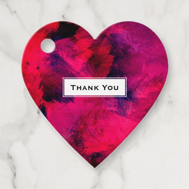 Dunkelrot und Lila kühl Moderne Abstrakt Danke Geschenkanhänger (Vorderseite)