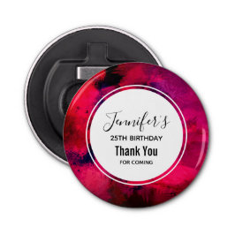 Dunkelrot und Lila kühl Moderner Abstrakter Geburt Flaschenöffner