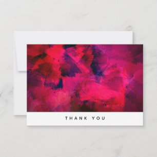Dunkelrot und Lila kühl und modern Abstrakt Dankeskarte