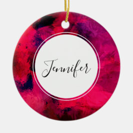 Dunkelrot und Lila kühl und modern Abstrakt Keramik Ornament