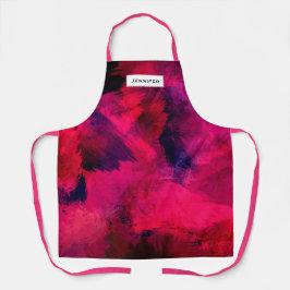 Dunkelrot und Lila kühl und modern Abstrakt Schürze