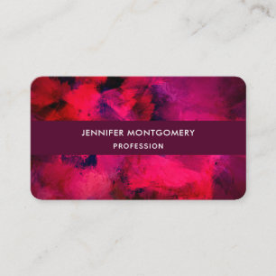 Dunkelrot und Lila kühl und modern Abstrakt Visitenkarte