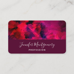 Dunkelrot und Lila kühl und modern Abstrakt Visitenkarte