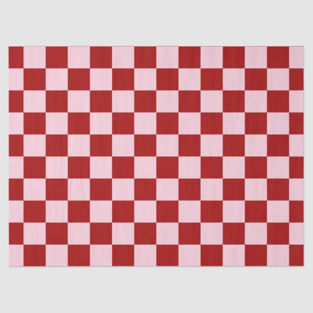 Dunkelrot und Pastellrosa Seidenpapier (Vorderseite)