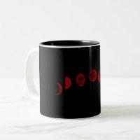 Dunkelrot und schwarze Mondphasen Gothic