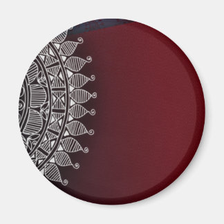 Dunkelrot und silber magnet