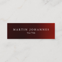 Dunkelrote berufliche Visitenkarte mit schlanker O