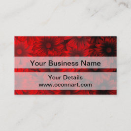 Dunkelrote Blumenmuster Visitenkarte