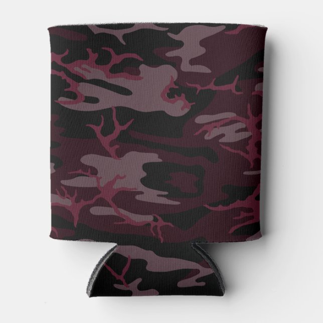 Dunkelrote Camouflage kann kühler werden Dosenkühler (Vorderseite)