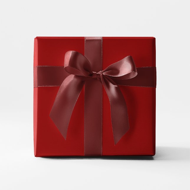Dunkelrote Einzelfarbe Geschenkpapier (Dark Red Solid Color Wrapping Paper)