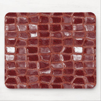 Dunkelrote Glasziegelsteine abstraktes geometrisch Mousepad